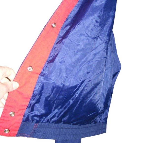 Vintage Windbreaker, S, Nautical, Snap front, Navy/White/Red, Pockets, Long slv - Picture 7 of 8